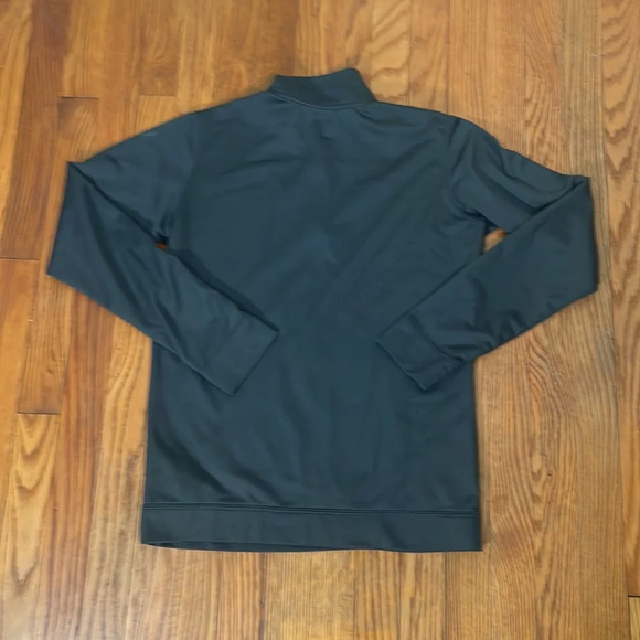 Nike dri-fit quarter zip fleece lined pullover shirt sweatshirt grey men’s s - Picture 2 of 7
